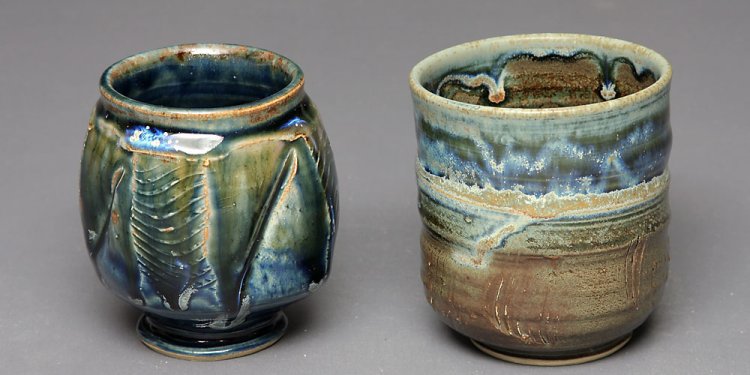 Buff stoneware cups