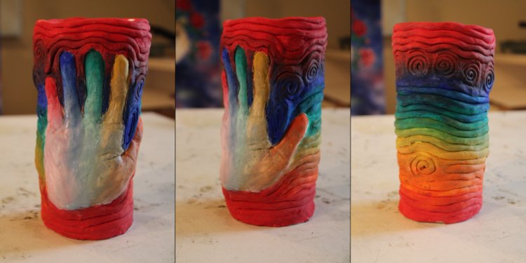 Rainbow Coil Pot