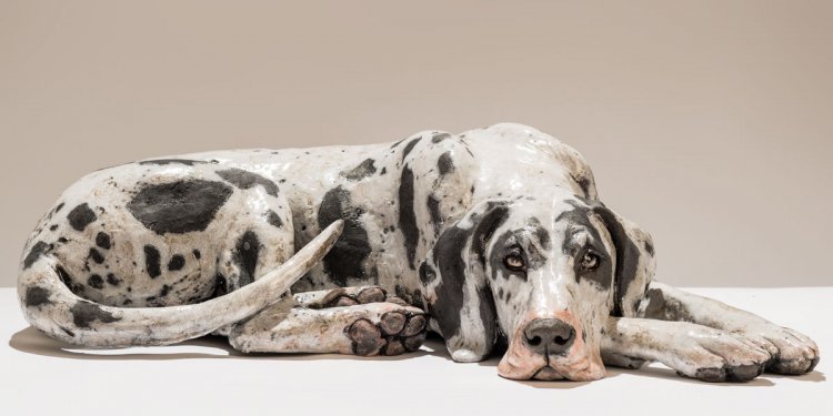 Weimaraner in Raku-fired