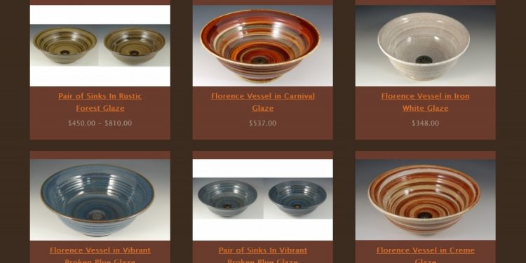 Handmade Pottery Vessel sinks