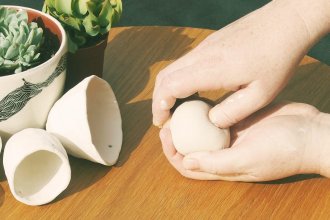 how to make a clay pinch pot at home - step 2