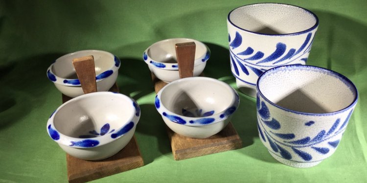 Blue Stoneware Pottery