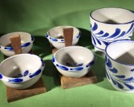 Blue Stoneware Pottery