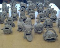 Middle School clay projects